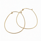 Gold horseshoe hoop earrings from Chorthip featuring a sleek, rounded design with a secure clasp and polished finish.