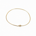Chorthip single knot bangle bracelet with a sleek, minimalist design, featuring a smooth metal finish and elegant knot detail.