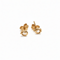 Chorthip Love Knot Earrings featuring intertwined metal loops, elegant jewelry accessory for pierced ears.