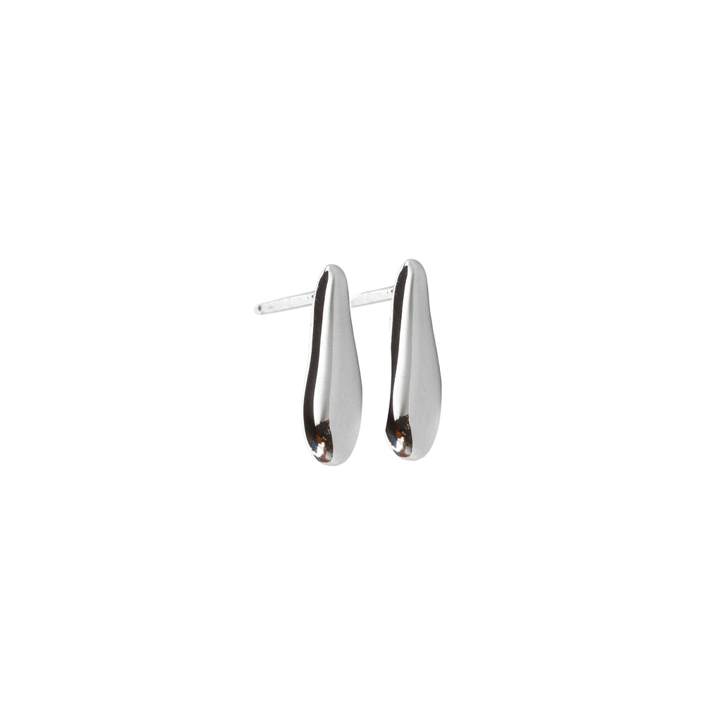 Chorthip Little Raindrop earrings featuring small, shiny raindrop-shaped pendants on delicate hooks.