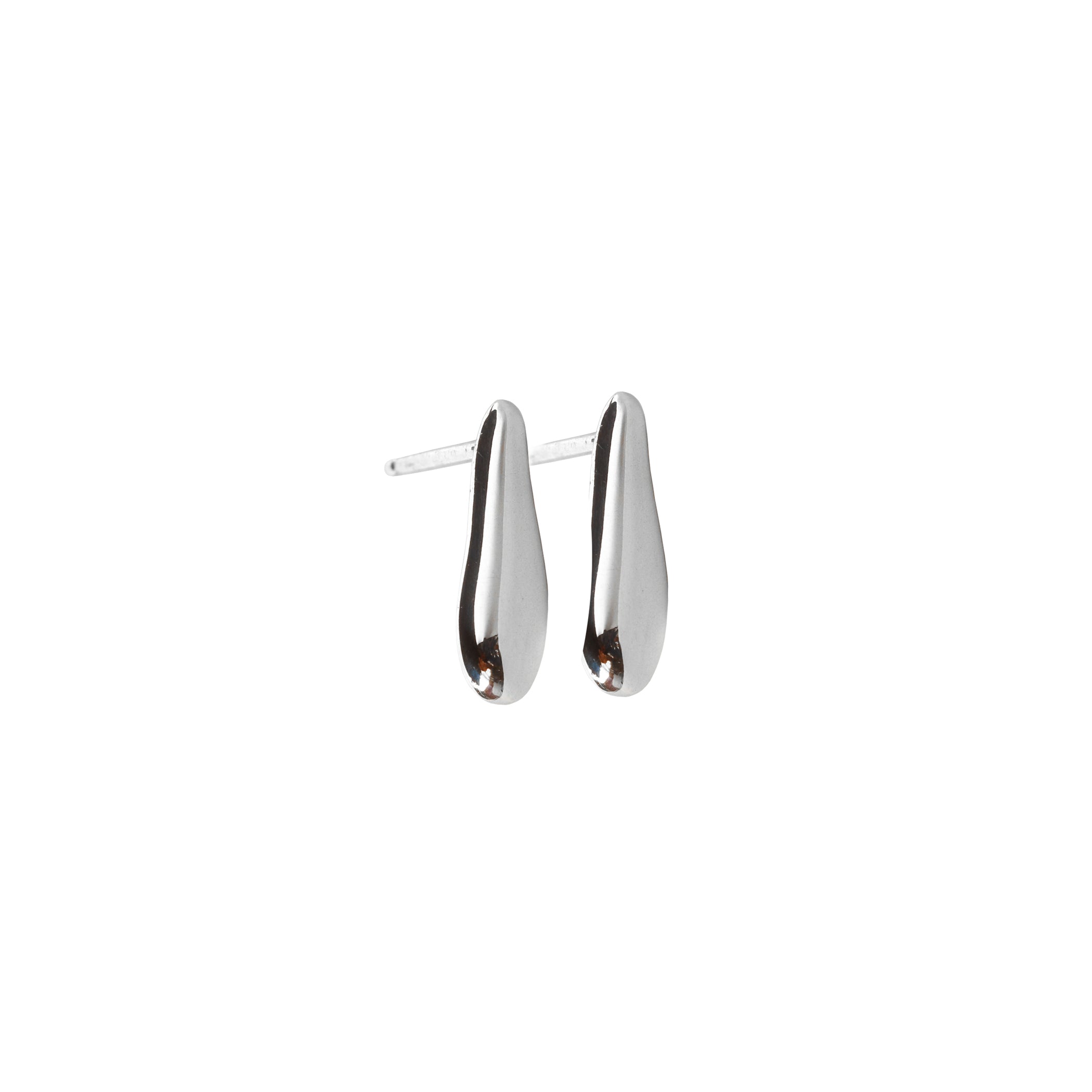 Chorthip Little Raindrop earrings featuring small, shiny raindrop-shaped pendants on delicate hooks.