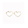 Small gold heart hoop earrings by Chorthip featuring a knot design for a delicate and stylish jewelry look.