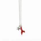 Silver starfish charm pendant by Chorthip featuring a detailed starfish design on a sleek silver pendant.