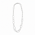 Silver URS Link Necklace by Chorthip featuring interconnected chain links and a sleek, modern design.