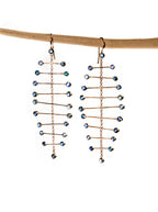Chorthip Arisa Azure Mobile Earrings featuring elegant blue gemstone dangles and silver hooks for stylish wear