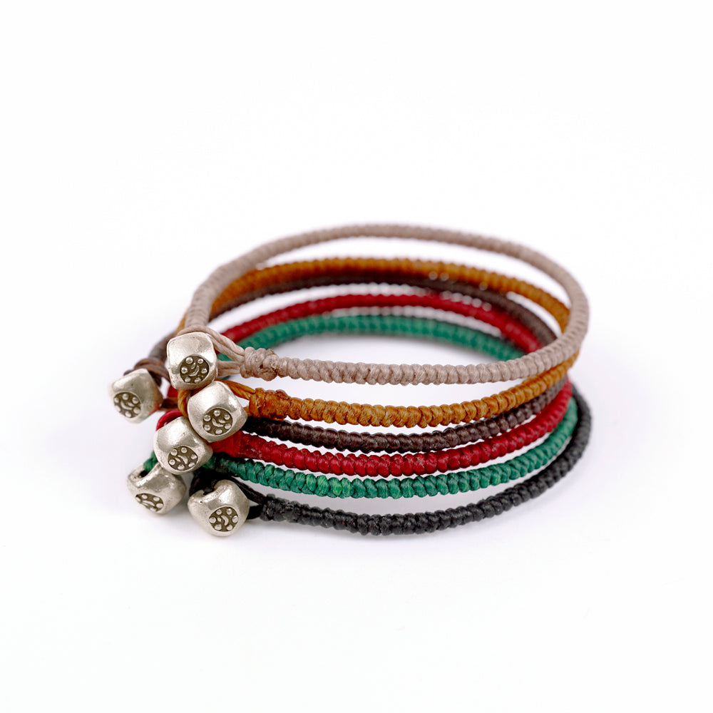 Silver Nugget Bracelet by Chorthip featuring irregular silver nugget charms on a delicate bracelet chain.