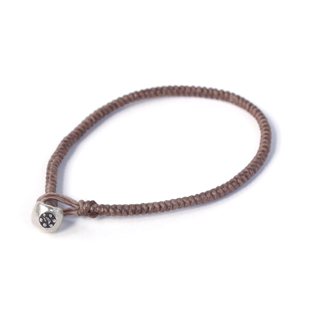 Silver nugget bracelet by Chorthip featuring natural silver nugget beads on a sleek bracelet design.