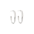 Small Raindrop Hoop Earrings by Chorthip featuring delicate silver hoops with raindrop-shaped charms.
