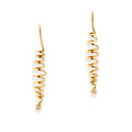Chorthip Helix Spiral Earrings featuring sleek, twisted metal design showcasing modern jewelry style.