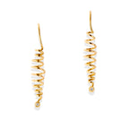 Chorthip Helix Spiral Earrings featuring sleek, twisted metal design showcasing modern jewelry style.