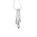 Chorthip multi raindrop pendant with multiple shiny silver droplets hanging from a delicate chain.
