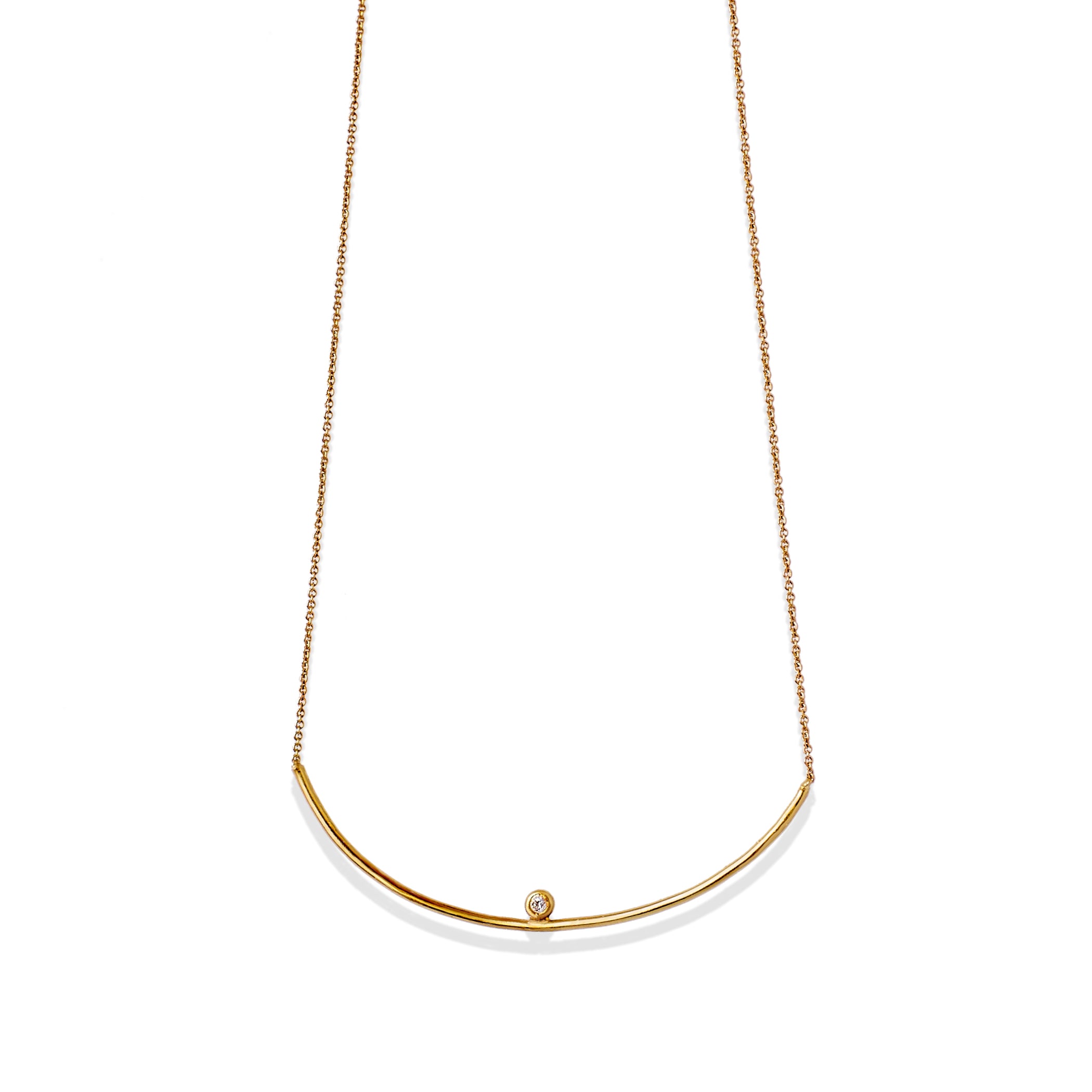 Silver Helix Moon pendant necklace by Chorthip featuring a spiral design, close-up image showing detailed craftsmanship.