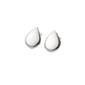Large raindrop-shaped earrings by Chorthip featuring shiny button design, shown as elegant earrings on a neutral background.