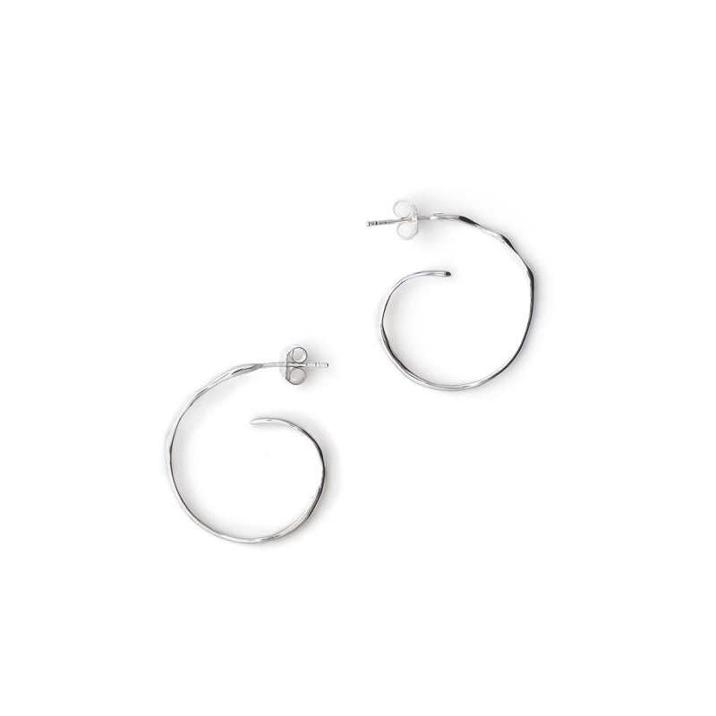 Spiral Hoop Raindrop Earrings - Earrings Chorthip
