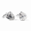 Chorthip Lava Stone cufflinks with polished black lava stone and silver-tone setting, stylish men's accessory.
