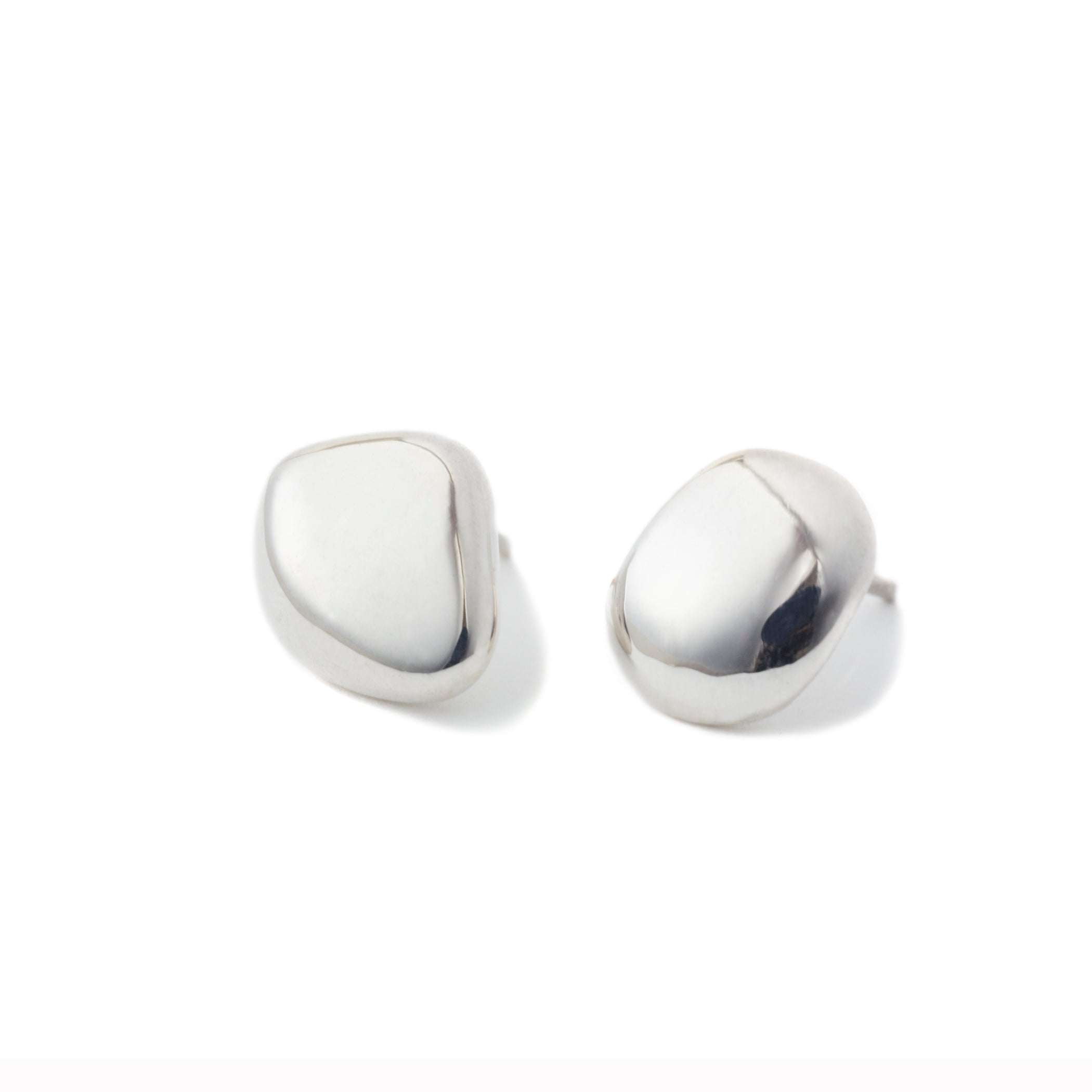 Chorthip Pebble Stone earrings featuring smooth, rounded pebble design in earthy tones, stylish and lightweight jewelry piece.