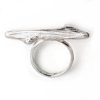 Chorthip drift wood ring featuring natural, textured wood design, showcasing the unique craftsmanship of this handcrafted ring.