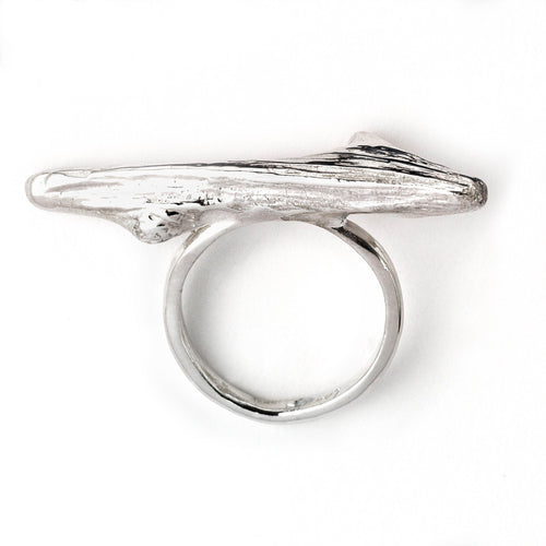 Chorthip drift wood ring featuring natural, textured wood design, showcasing the unique craftsmanship of this handcrafted ring.