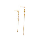 Saturated image of Chorthip Helix Spiral Drop Earrings showing the intricate spiral design and shiny metal finish.