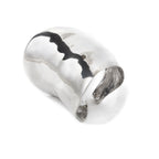 Silver Leaf Ring by Chorthip featuring a delicate leaf design, showcasing a sleek silver band with intricate leaf details.