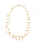 Chorthip URS Link Gold Necklace, 24-inch wave-style chain, showcasing shiny gold links on a plain background.