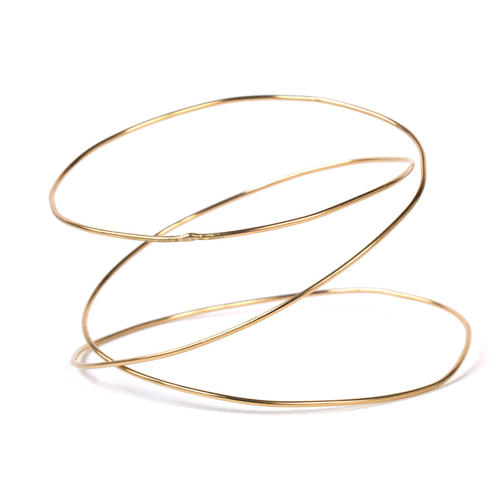 Triple Spiral URS Gold Bangle - Bangle Chorthip